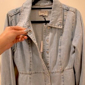 NEW WITH TAGS. Pocketed Denim Blazer Dress